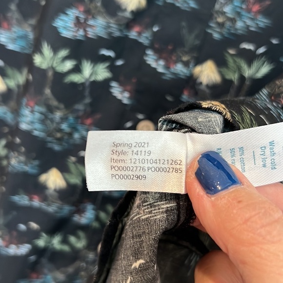 Marine Layer Short Sleeve Camp Shirt Size M/L Black Multi Color NWOT - Picture 13 of 13